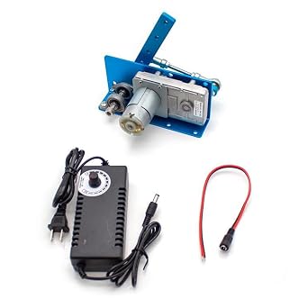 High-Performance reciprocating oscillating Actuator DC Motor with Power Adapter - Adjustable oscillating Speed and Angle 20-120 for DIY 1, 20RPM