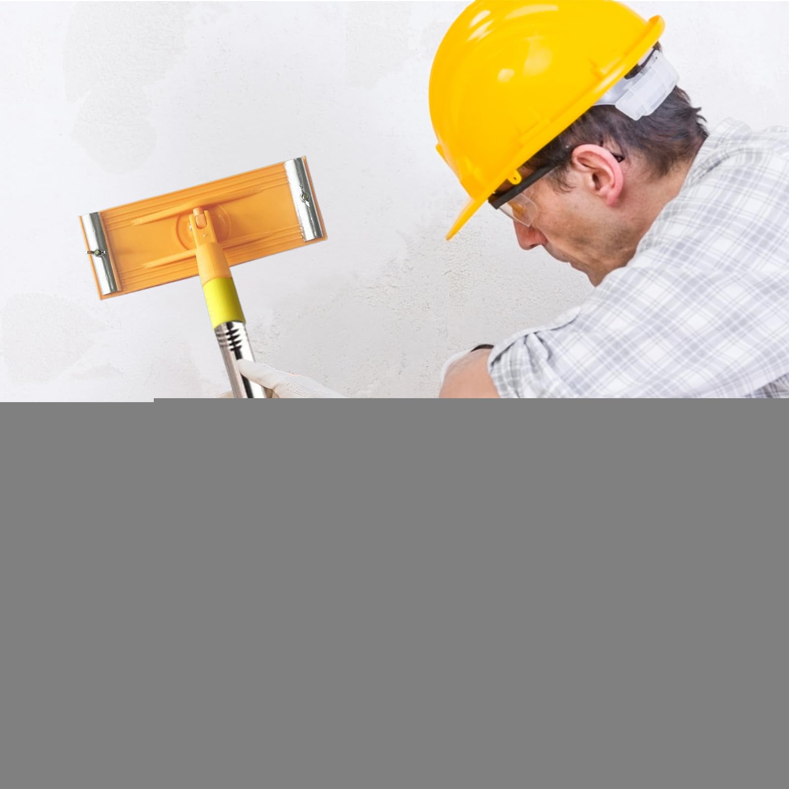 Lijadora para paredes – Juego de lijadora manual giratoria de 200 cm | Lijadora extensible para suelos y techos para trabajos de renovación, pulido, bricolaje, profesionales y principiantes |