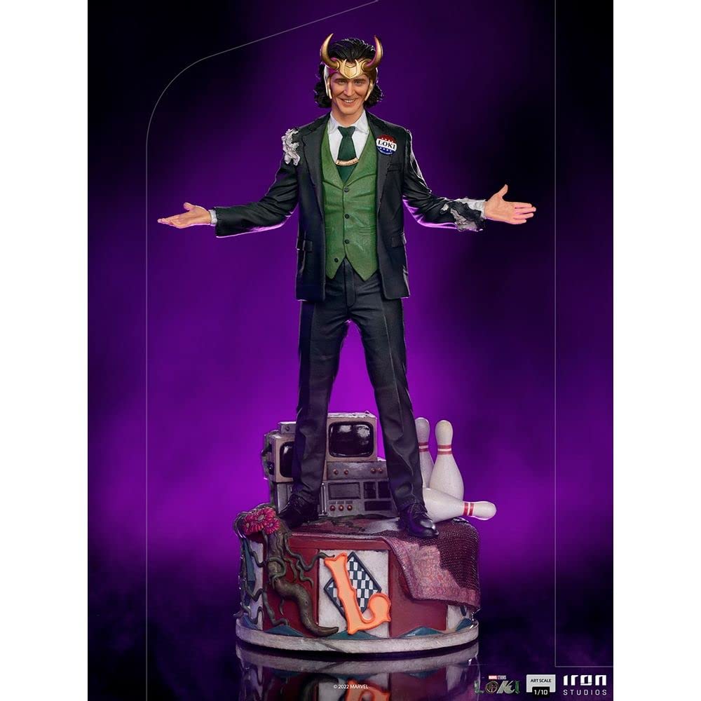 Amazon.com: Iron Studios Statue Loki Presidente 1/10 - Loki - Art