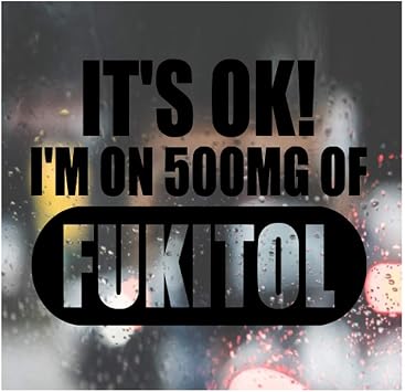 Custom Decal Car for FUKITOL Vinyl Decal, Bumper Sticker, Funny Decal for Car, Truck, Funny, Tumbler, Window, Motorcycle, Helmet, Bumper, Decal for Laptop, Phone, Home Decoration / 2.7 in x 4 in / White