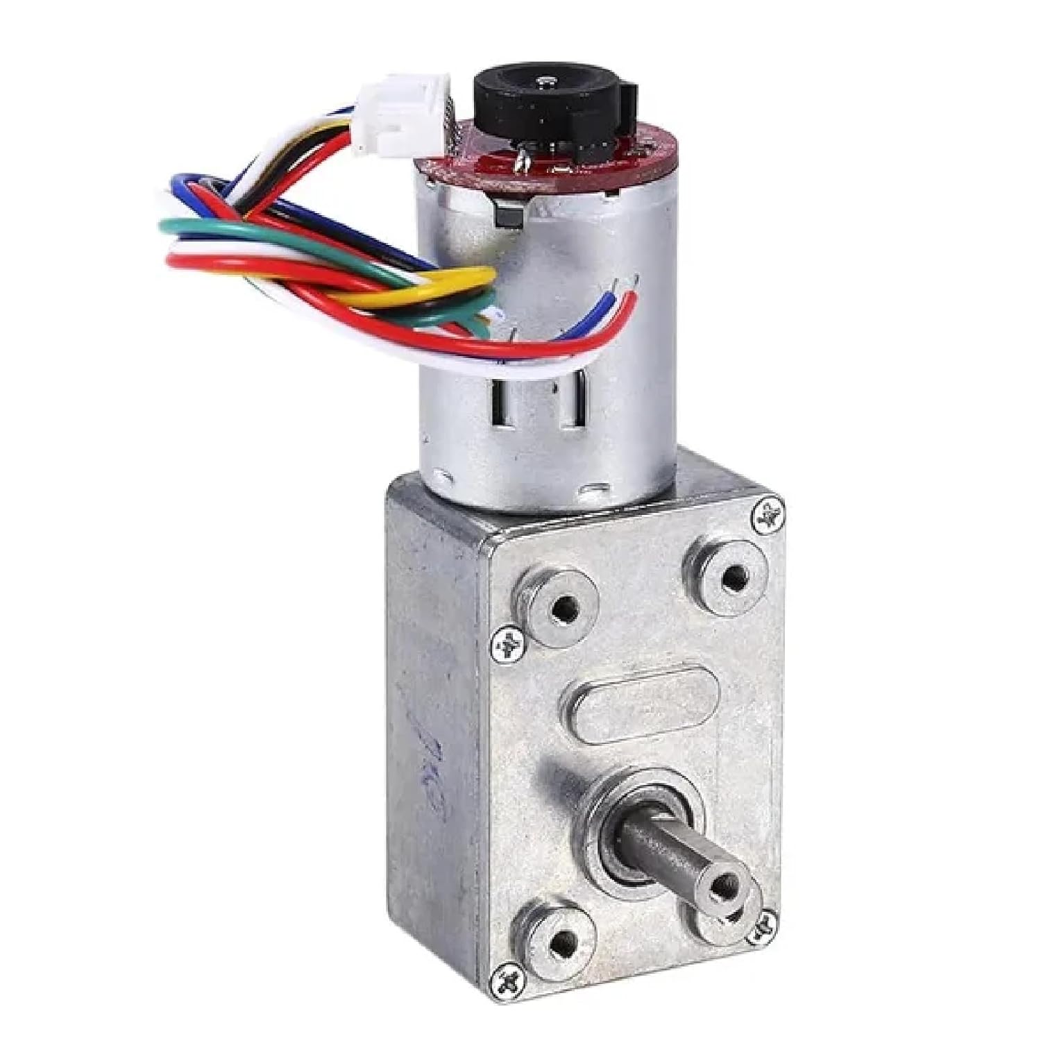 JGY370 DC Gear Reduction Motor with Encoder, Adjustable Speed Micro Deceleration Motor, Self Locking, CE Certified (24V 67RPM)