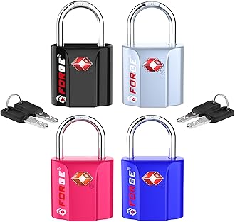 TSA Approved Luggage Locks, Ultra-Secure Dimple Key Travel Locks with Zinc Alloy Body