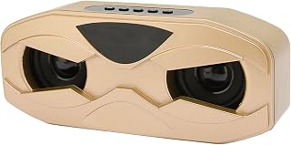 Outdoor Speaker, HiFi Subwoofer Bluetooth Speaker with LED Display and Colorful Breathing Light, 2000mAh Portable Wireless Speaker, Stereo Loud Sound, Rich Bass, for Party, Travel, Beach(Golden)