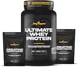 BigMan Ultimate Whey Protein 1kg + Creatine 180g | Whey Protein Powder, Muscle Mass Development and Recovery, Strength, Endurance (1kg, Vanilla Cinnamon)