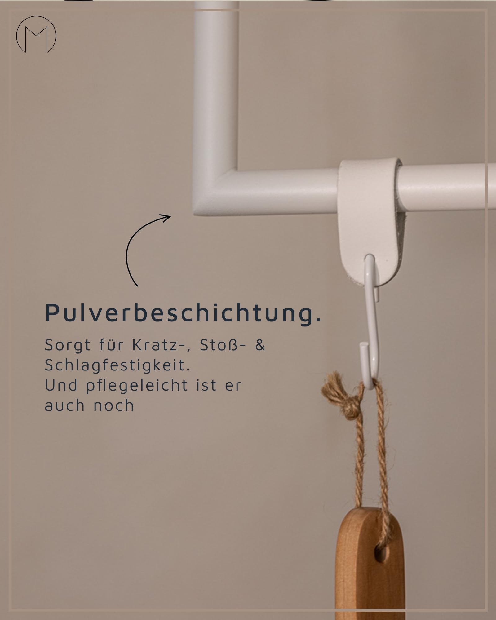 M Metallbude TENSI Design Handtuchhalter 2er-Set 60 x 50 cm & 80 x 50 cm Schwarz. Aus hochwertigem pulverbeschichtetem Stahl. Badezimmer. Minimalistisch. Stabil. Ohne sichtbare Verschraubungen.
