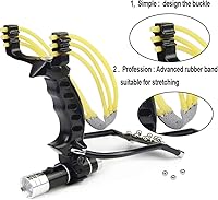 Vista 6 de Tirachinas, Tirachinas Profesional de Caza con Soporte de Muñeca y Bandas de Lanzamiento Resistentes, Catapulta de Alta Velocidad..