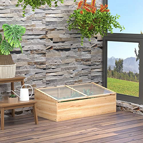 Frühbeet Gewächshaus aus Holz von Outsunny für den Garten
