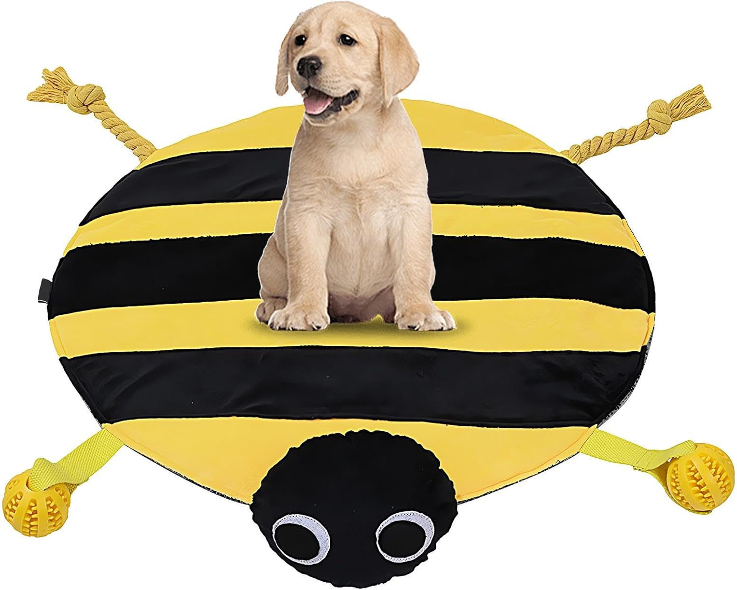 Sniffing Rug, Pet Feeding Pad, Interactive Colourful Bunny Pull Rope, Slow Feeder Training Aid, Food Mat for Stress Relief, Leaking Ball, Puppy Stimulation, Dog Mat, 320 g, 1 x