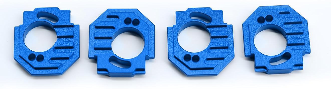 4Pcs Aluminum Adjustable RC Motor Mount Set Upgrade Parts for ARRMA 1/18 Granite Grom 4WD Monster Truck Blue