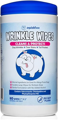 Miniatura 5 de Squishface Wrinkle Paste (2oz) & 5x7 Wipes Bundle - Clean Wrinkles, Tear Stains, Tail Pockets, Paws – Anti-Itch, Deodorizing - Great for English
