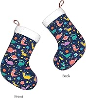Vista 6 de Medias Graciosas de Dinosaurio Planeta Navidad Medias Grandes de Dinosaurio Navidad Medias de Navidad Decoración de Habitación de Navidad