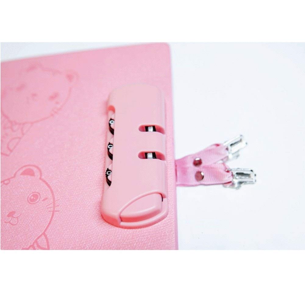 SePKUs Cuaderno de composición con cerradura Pu, planificador diario, libro, papelería escolar, regalos, cuaderno grueso (púrpura)
