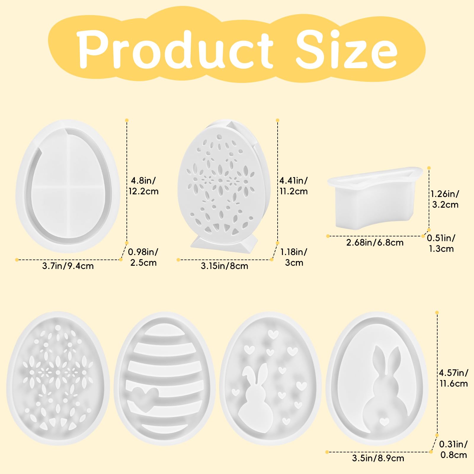 Stampo in silicone per Pasqua, coniglio pasquale, stampi in silicone, stampi per colata 3D, per conigli, Pasqua, coniglietto, Pasqua, stampi in silicone, stampi per candele fai da te (L