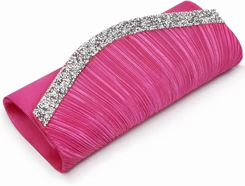 Miniatura 8 de Dasein Bolsos de noche de satén para mujer bolsos de mano bolsos de boda bolsos formales para fiesta baile de graduación con diamantes de imitación