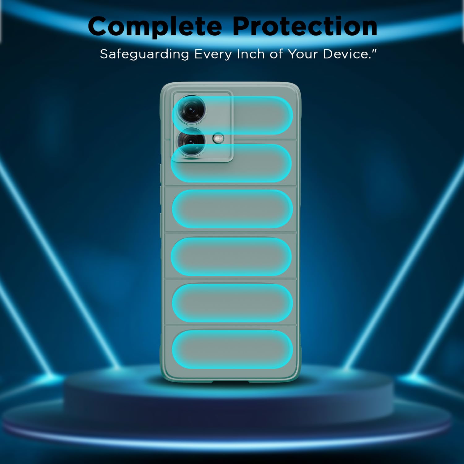 Amazon Basics Back Cover for Moto G84 5G | Soft Matte Liquid Silicone TPU | Camera Protection | Shockproof Bumper Case (Green) offers donot miss