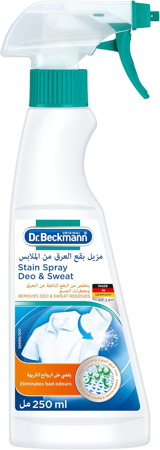 Dr. Beckmann Original Deo & Sweat Stain Remover Spray Works for Color