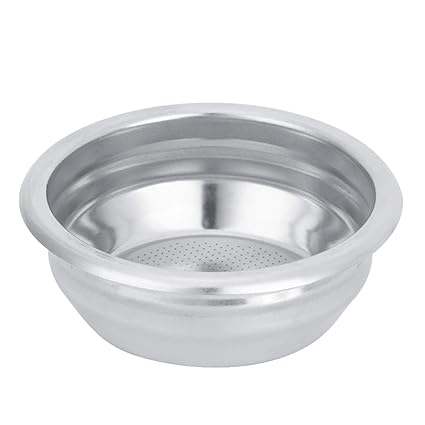 Bottomless Handle Filter, Anti-Rust Semi-Automatic Coffee hine Filter Basket, for Bar Coffee Shop Household Milk Tea Shop(Double serving, 12)