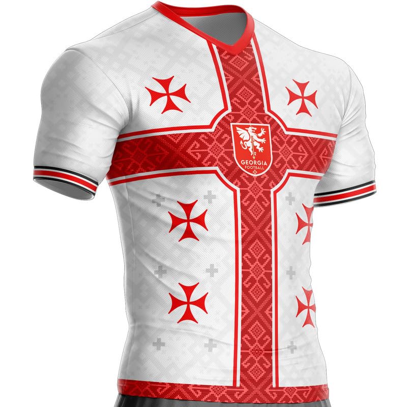 Maillot Géorgie Football GR-41 vêtement sport drapeau géorgien homme et femme