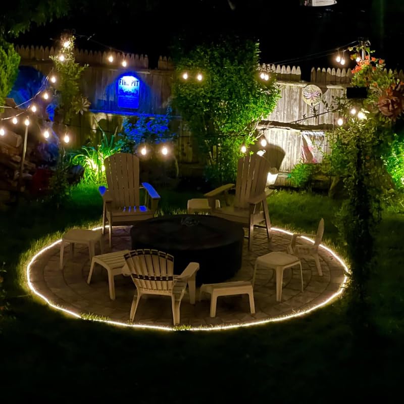 Luz neón LED flexible 10 m IP65 blanco cálido con control remoto miniatura 2