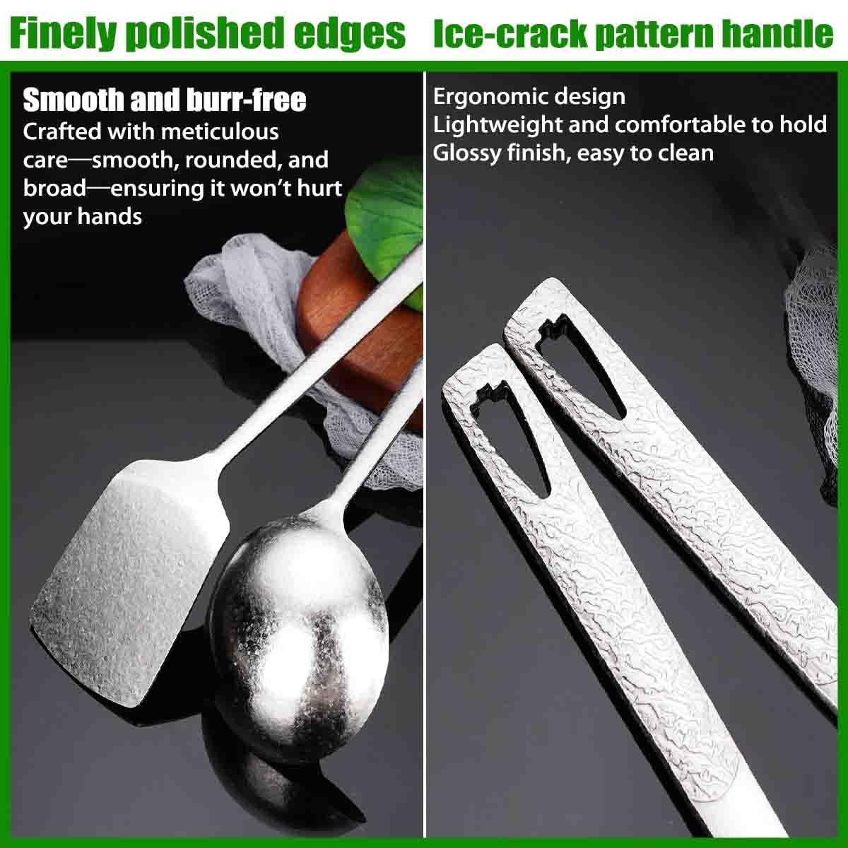 Ustensiles Cuisine Et Spatules En Titane Pur ultraléger solide，A1+B1+C1