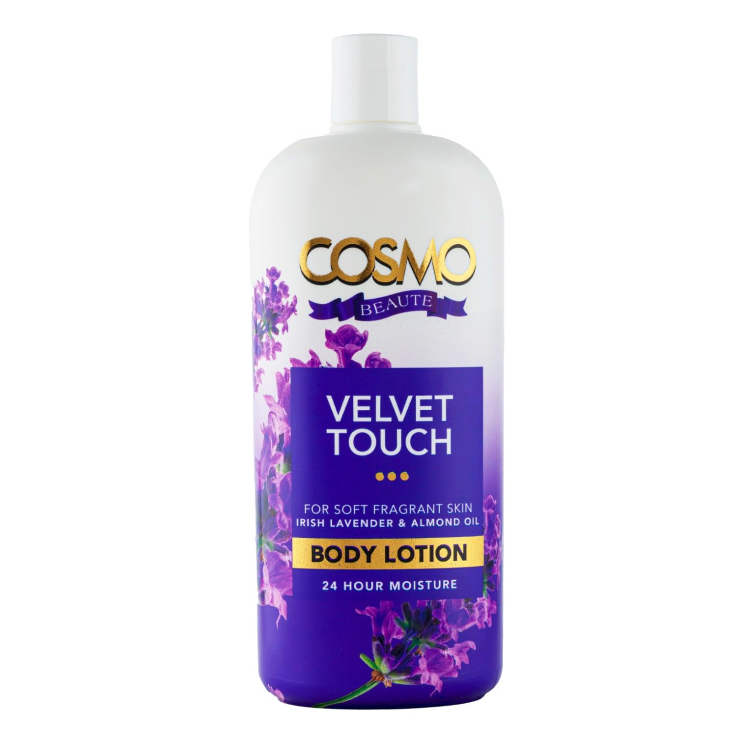 Cosmo Beaute Velvet Touch Perfumed Body lotion 750ml, For Men & Women, Moisturizing, Soft Fragrant Skin, French Rose, Almond Oil, 24 Hours Moisture, For All Skin Types, Face & Body, Beauty Lotions