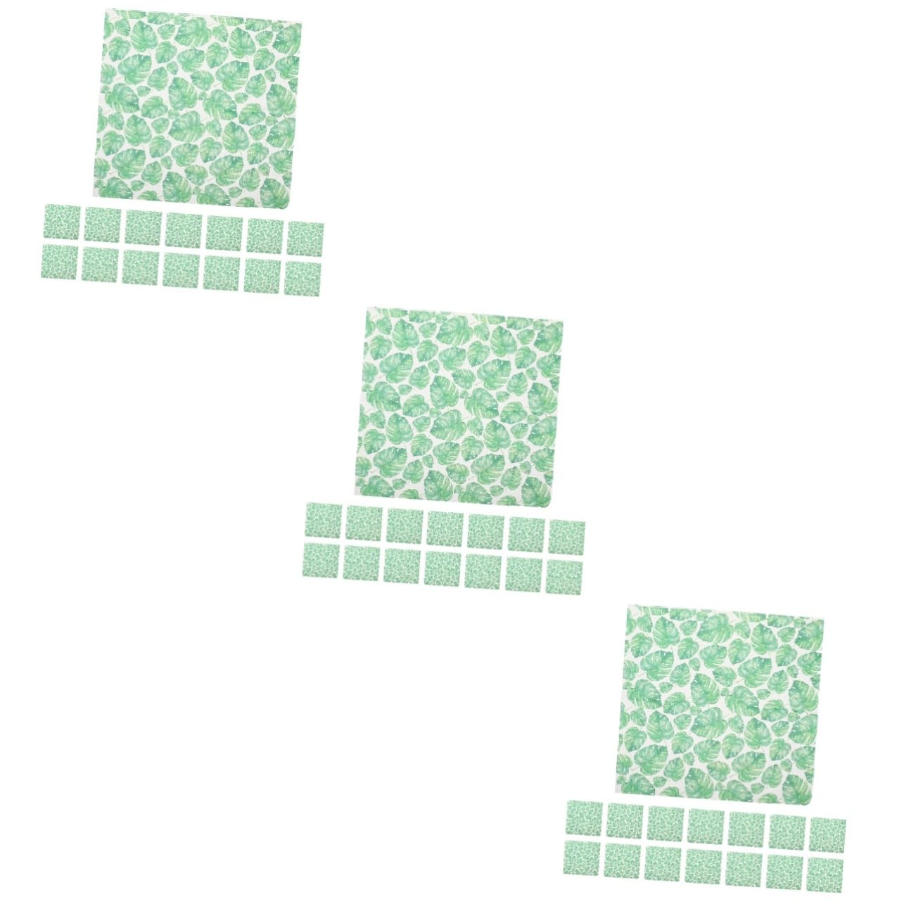 Beaupretty 3piezas Servilletas De Fiesta Estampado De Verdes Paquete De Servilletas Por Bolsa Decoración Para Bodas Cumpleaños y Reuniones Familiares