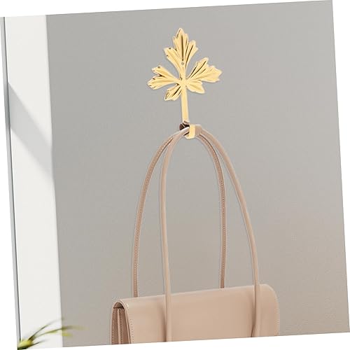 Miniatura 2 de DOITOOL Decorative Maple Leaf Brass Wall Hook Elegant Coat Hanger for Coat Hat Towel Design for Living Room Kitchen Bedroom Stylish Wall Decor