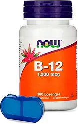 Vitamina B-1.2. Ácido Fólico NowFoods 100Past + Porta Cápsulas