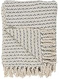 Marke: IB Laursen IB Laursen Plaid Creme Blau Baumwolle Decke 130x160 Wolldecke Kuscheldecke