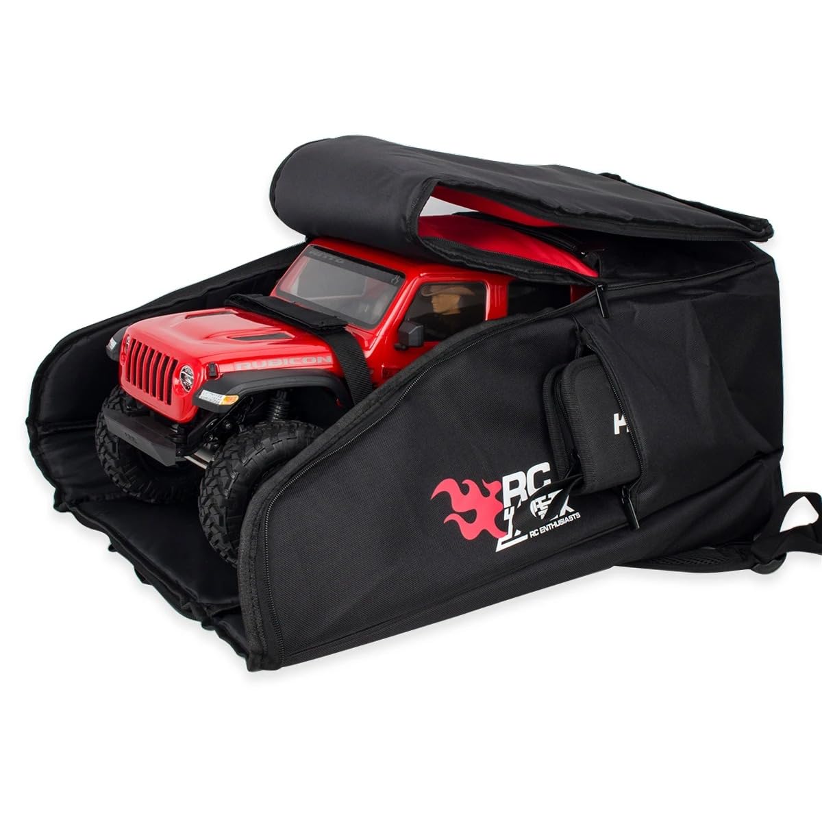 Sac à dos étanche pour voiture télécommandée avec support de planche en polypropylène et plusieurs poches pour outils et accessoires pour Axial SCX10 Capra & TRX4 TRX6 Échelle 1/10 RC Crawler Buggy