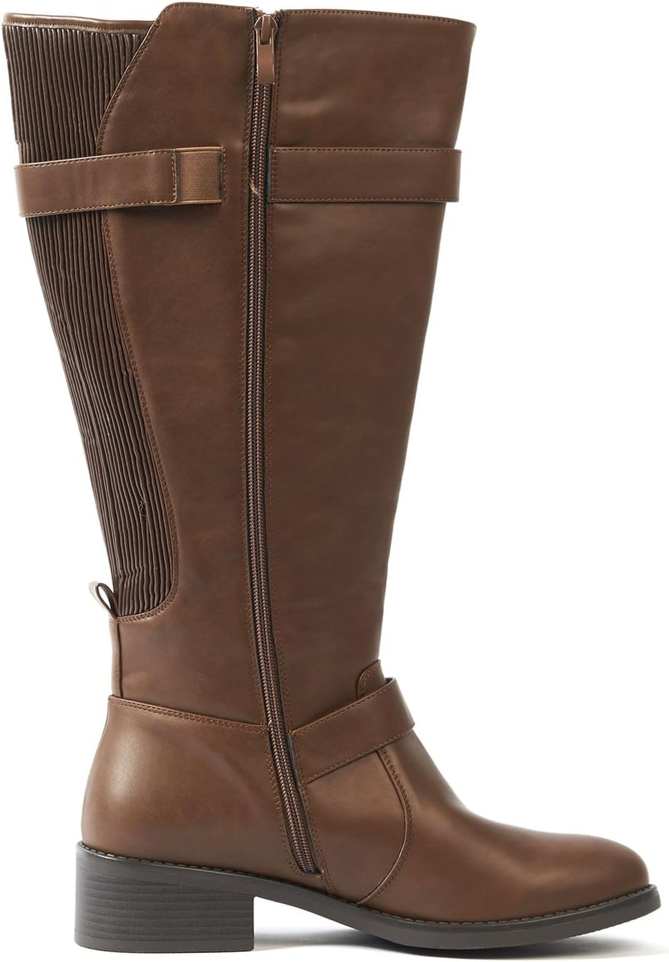 2XL laarzen met brede kuit - Litchi model. DK Bruin24. 39