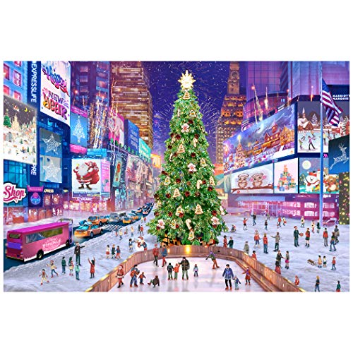 Tektalk Puzzle de Madera de 1000 Piezas - Times Square en Navidad miniatura 1
