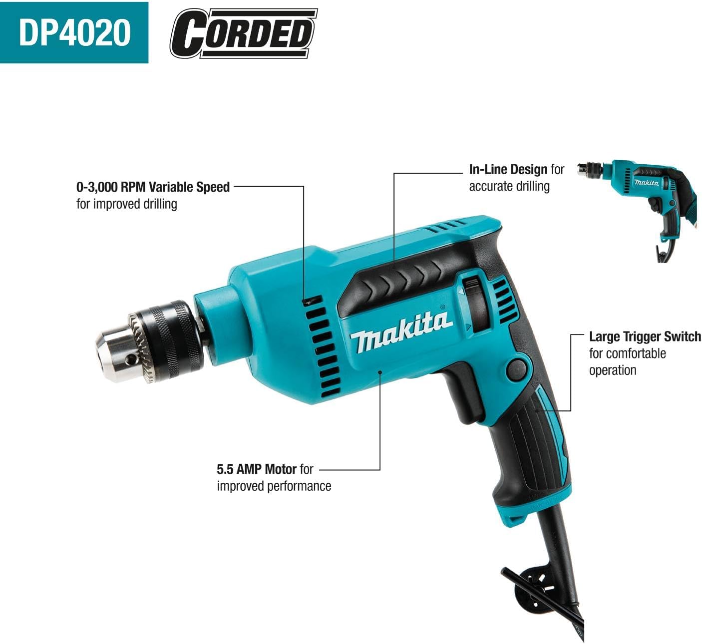 Makita DP4020 1/2" Drill