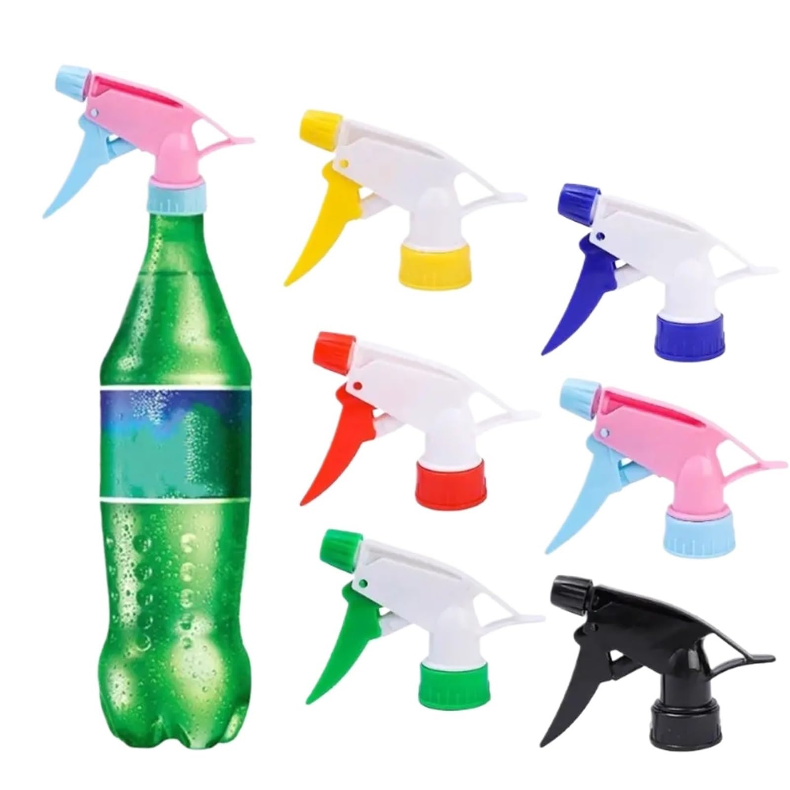 Boquilla de Botella pulverizadora, Repuesto gatillo plástico, Suministros jardinería, Equipo riego, Cabezal Multiusos(Random colors-50pcs)