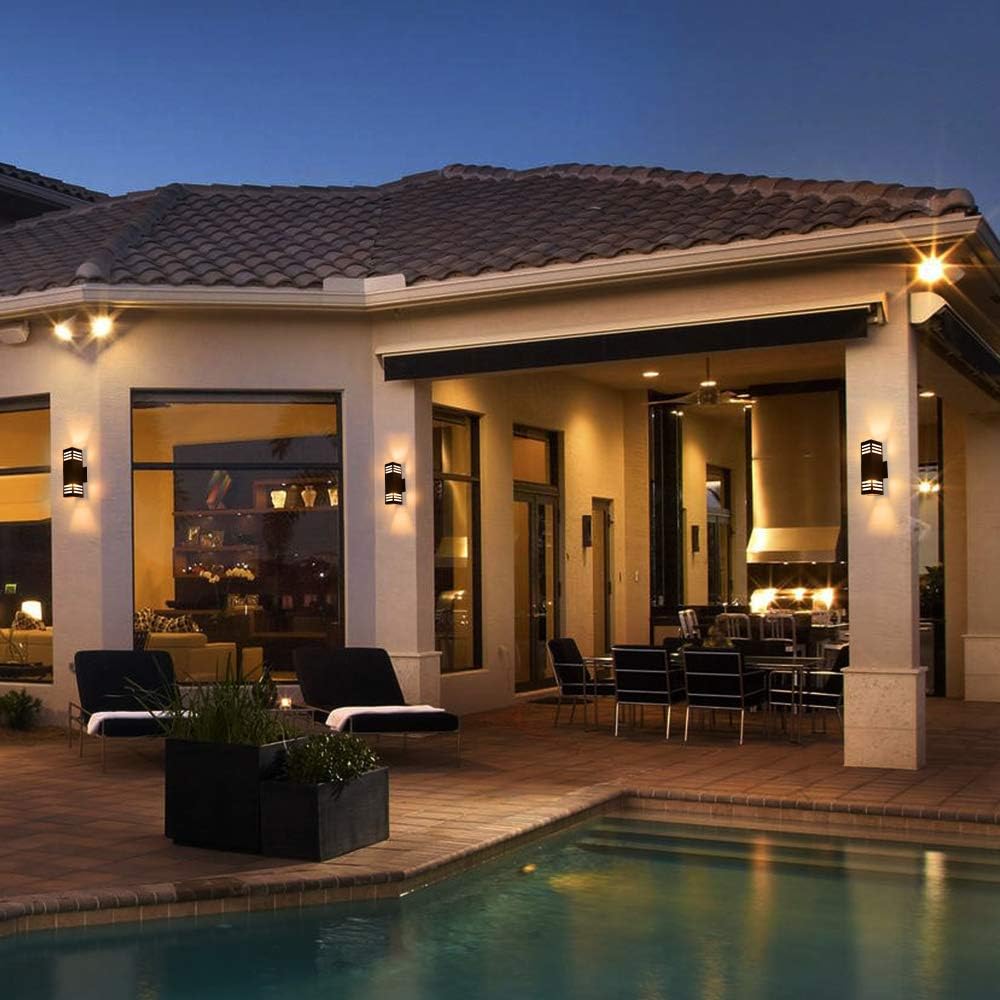 Housen Solutions Outdoor Wall Lights, IP65 Waterproof Exterior Light Fixture Porch Lights Outdoor, Oil Rubbed Bronze Aluminum Wall Mounted Light, Outside Lights for House Garage