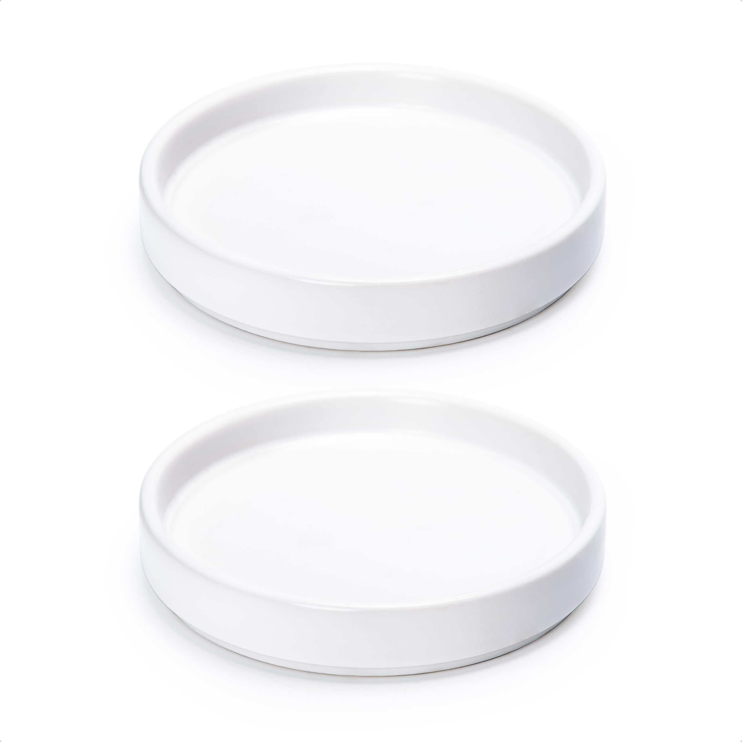 Black Ceramic Plant Saucer - Drainage Tray -8