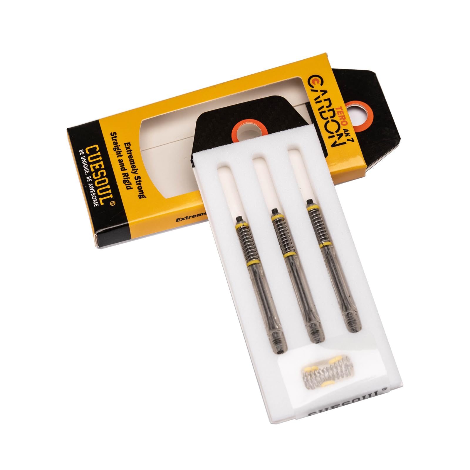 CUESOUL TERO AK7 Carbon Dart Shafts/Stem,Slim,Built-in Spring Telescopic,Set of 3 pcs