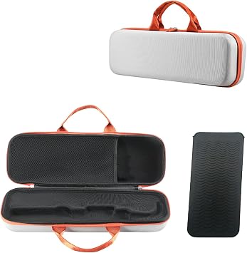 Hard Carry Case for Airstrait HT01 Hair Dryer Straightener, with Silicone Insulated Mat Portable Travel Storage Case Shockproof Waterproof EVA Protective Bag for Home VacationGray
