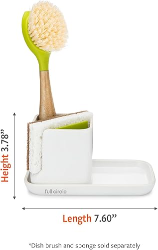 Vista 5 de Full Circle - Bandeja de cerámica para fregadero Gris y blanco,verde/blanco,Blanco/ Gris