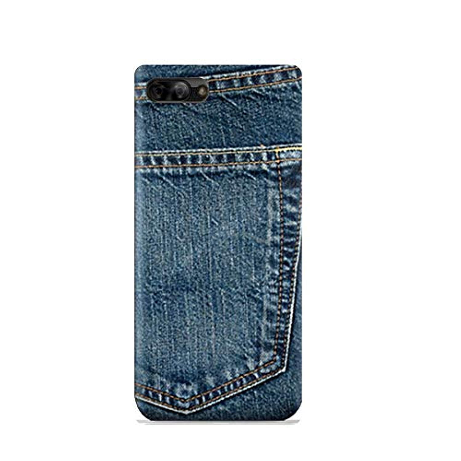 BlackBerry KEY2 / BlackBerry Athena TPU Silicone Protective Case with Jeans Pocket Pattern