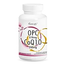 OPC e CoQ10 Line@ | Potente ANTIOSSIDANTE 2 in 1 | E.s. di VITE ROSSA 370mg e COENZIMA Q10 200mg | 60 capsule | 2 MESI
