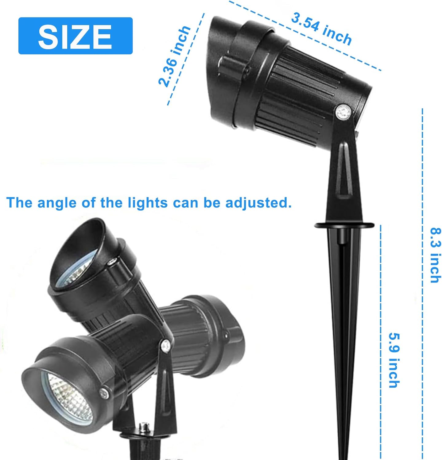 RGBW Landscape Lighting Outdoor LED Spotlights with Remote, 16 Colors & 4 Modes, IP67 Waterproof 12V Low Voltage Garden Lights for Yard, House, Pathway, Christmas & Halloween(4 Pack
