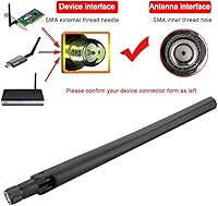 Vista 4 de Antena omnidireccional SMA 2.4G, 5G de doble banda de red antena externa para RT AC68u