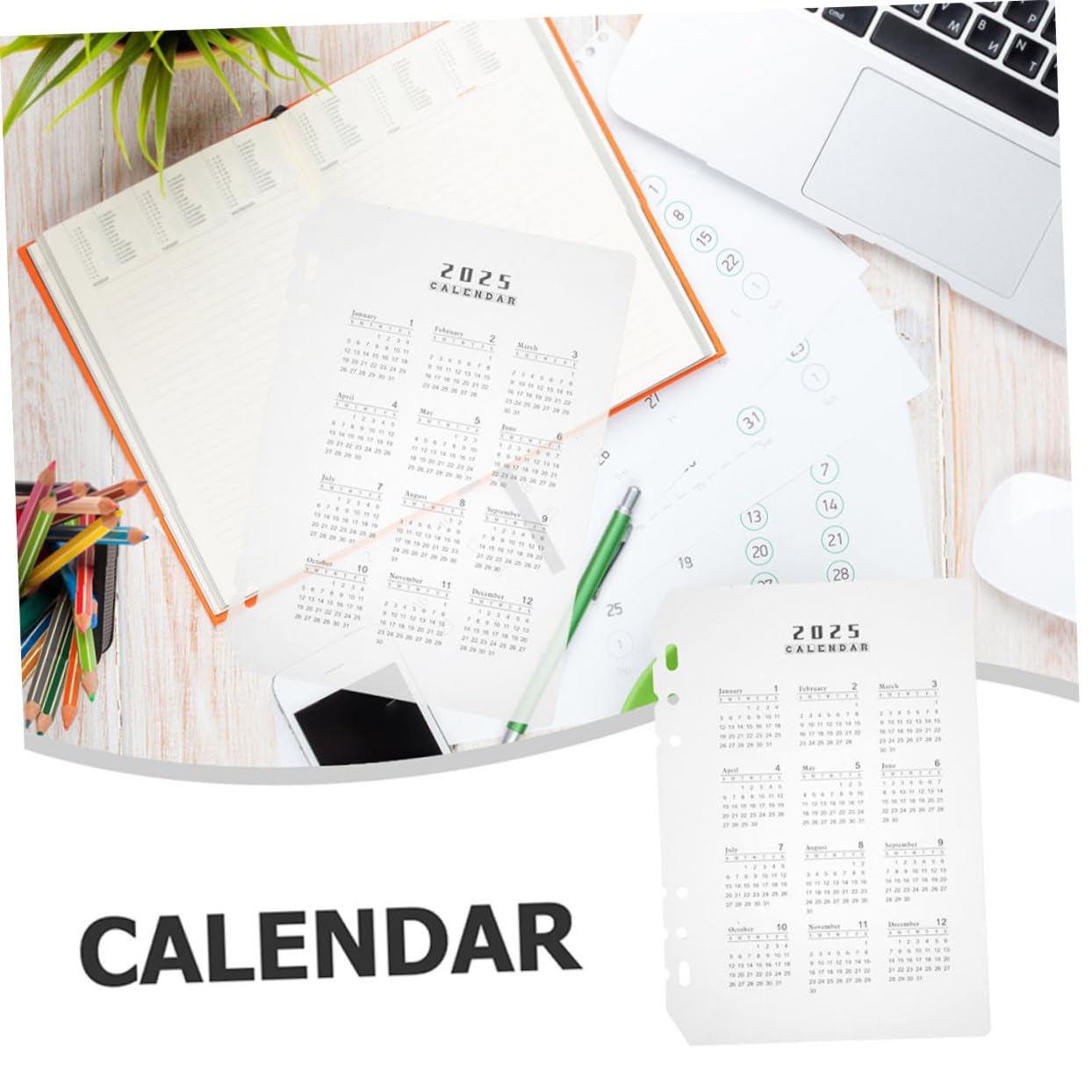 60 Pezzi Divisori in PP Opaco Inserti Planner per Ricarica Agenda Mensile Organizer Date e Pagine Staccabili per e Raccoglitore