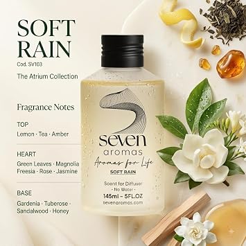 SevenAromas Soft Rain 100% Fragrance Oil for Diffusers, 145 mL