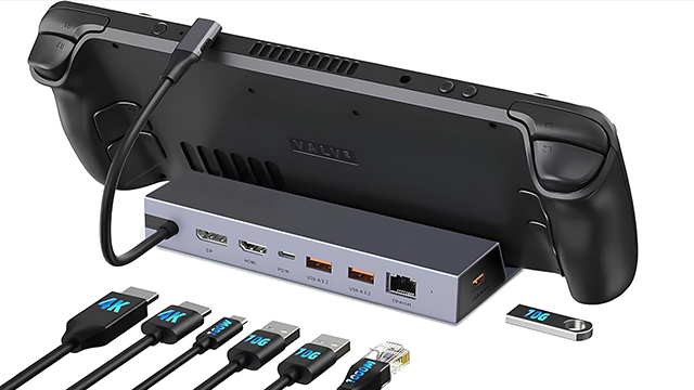7-in-1 Steam Deck Dock with 4K@60Hz HDMI&DisplayPort(4K DP