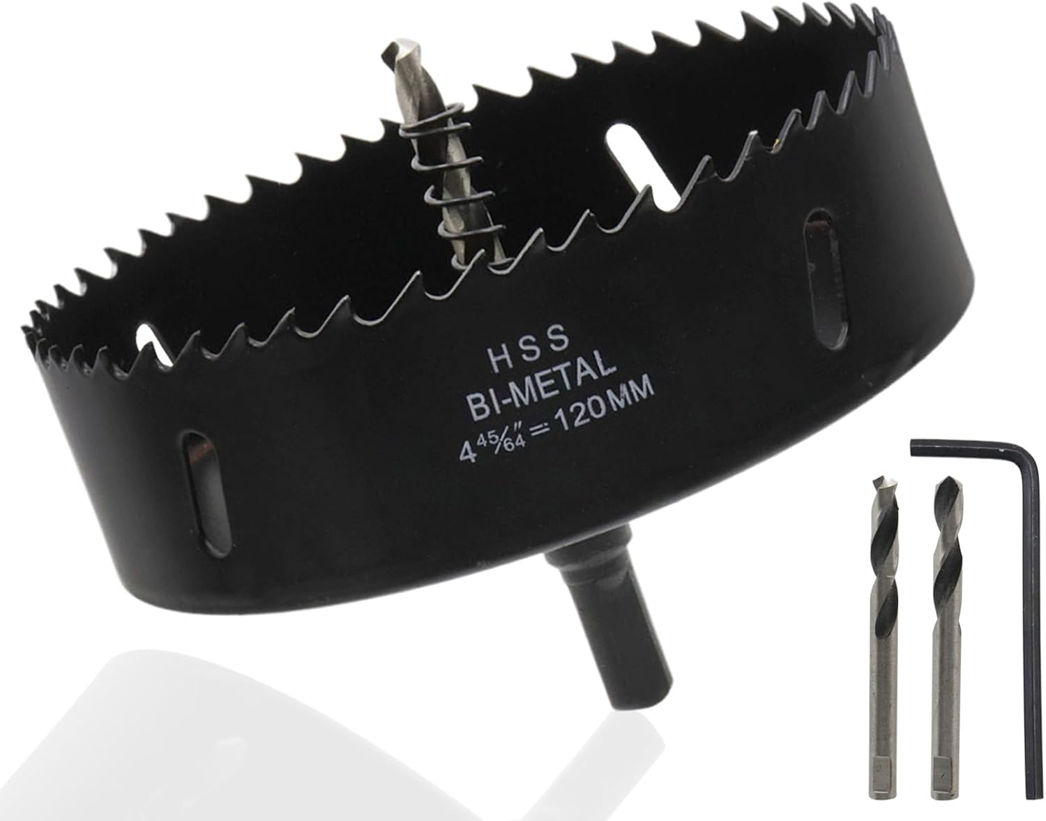 4-45/64"/120mm Hole Saw Hole Cutter Drill Bit for Thin Metal Wood and Plastic Cutting