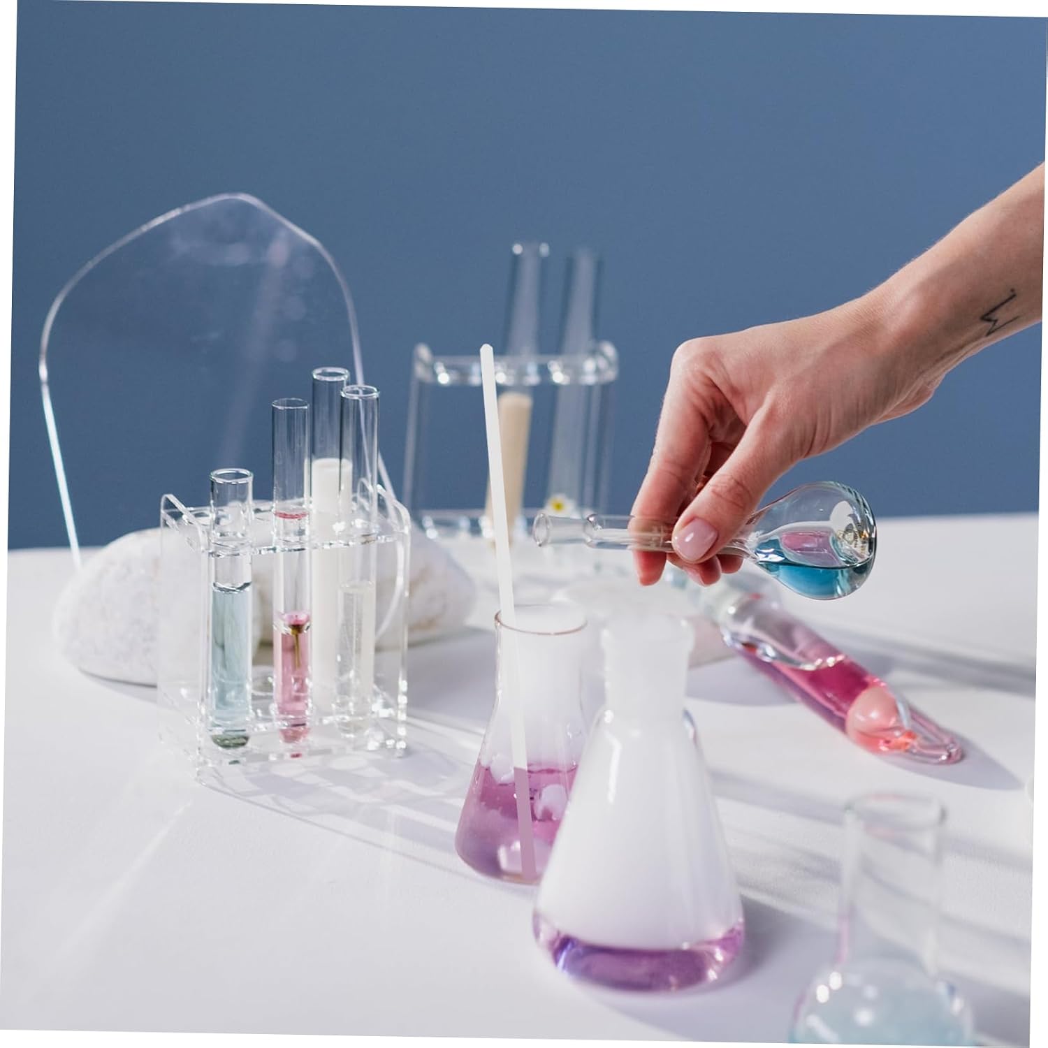 Stirring Rod PTFE Laboratory Stirrer Bar Non-Stick Mixing Tool for Food Cosmetics Lab Use Versatile Design for Various Container Easy to Clean Sturdy Performance