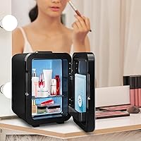 Vista 6 de Enventor 10L Mini Refrigerator Skincare Fridge, AC 120V DC 12V Mini Portable Thermoelectric Cooler and Warmer Refrigerators with LCD Temperature