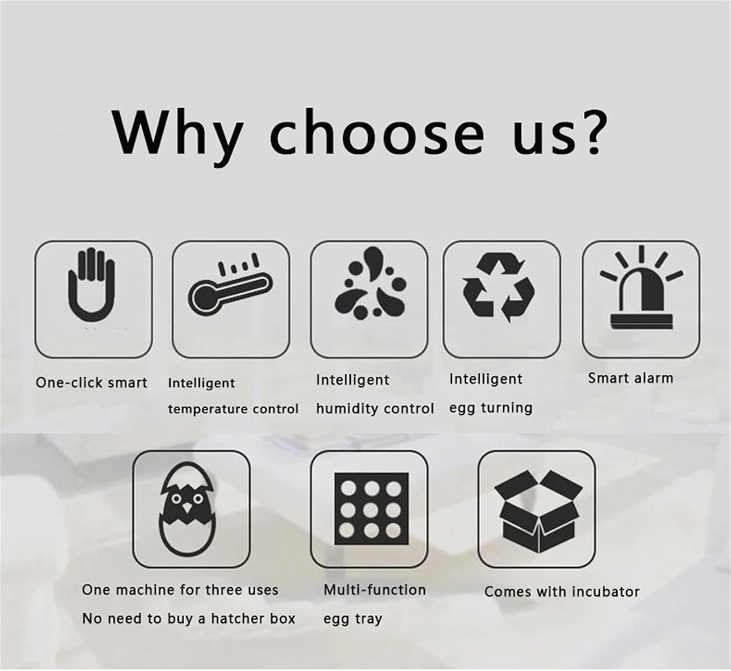 Egg Incubator 320 Eggs Automatic Poultry Hatcher Machine with Humidity Display with Intelligent Constant Temperature Digital Poultry Hatchitry Hatching Machine Suitable for Chicken Duck Goose